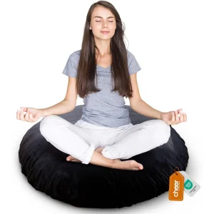 Large Floor Pillow, 32" Round Meditation Cushion